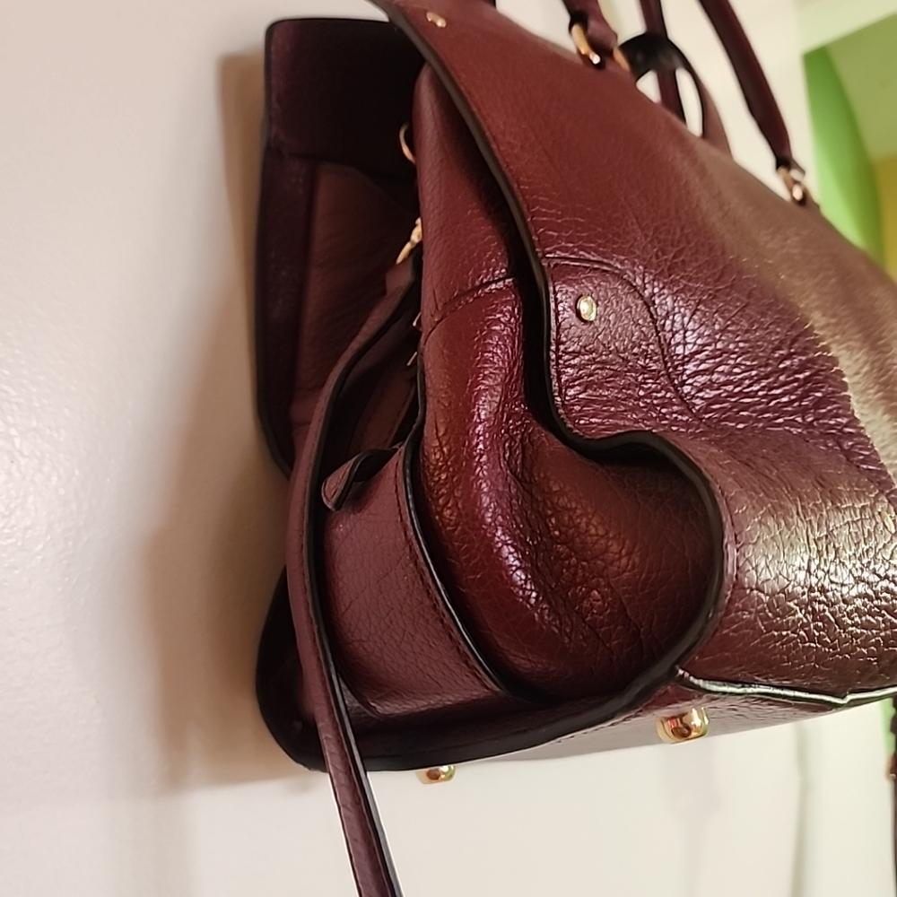 Coach Burgundy Leather Satchel - Picture 9 of 14